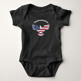 Patriotischer amerikanischer Adler Stern Streifen Baby Strampler