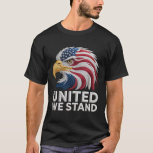 Patriotischer amerikanischer Adler Stickerei Stil  T-Shirt
