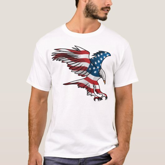 Patriotischer Amerikanischer Adler T-Shirt (Vorderseite)