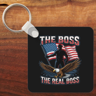 Patriotischer Amerikanischer Adler The Real Boss D Schlüsselanhänger