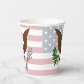 Patriotischer amerikanischer Adler und Flag Paper  Pappbecher (Rechts)