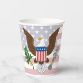 Patriotischer amerikanischer Adler und Flag Paper  Pappbecher (Vorderseite)
