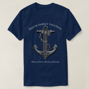 Patriotischer amerikanischer Anker nautischer pers T-Shirt