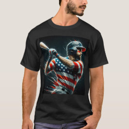 Patriotischer amerikanischer Baseball T-Shirt