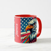 Patriotischer amerikanischer Becher Tasse (VorderseiteRechts)