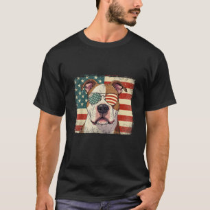 Patriotischer Amerikanischer Bulldogge Hundeliebha T-Shirt