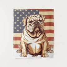 Patriotischer Amerikanischer Bulldogge