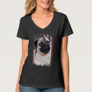 Patriotischer amerikanischer chinesischer Mops Hun T-Shirt