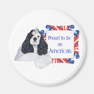 Patriotischer Amerikanischer Cocker Spaniel Magnet