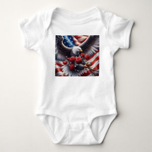 Patriotischer amerikanischer Flagge Baby Einteiler
