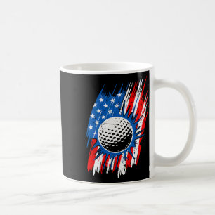 Patriotischer amerikanischer Flagge Golfball Männe Kaffeetasse