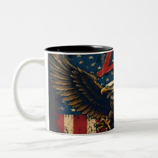 Patriotischer amerikanischer Flagge USA-Stolz Kaff Zweifarbige Tasse