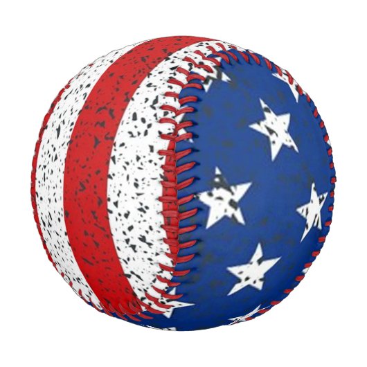 Patriotischer amerikanischer Flaggen-Baseball  Baseball (Schrägansicht)