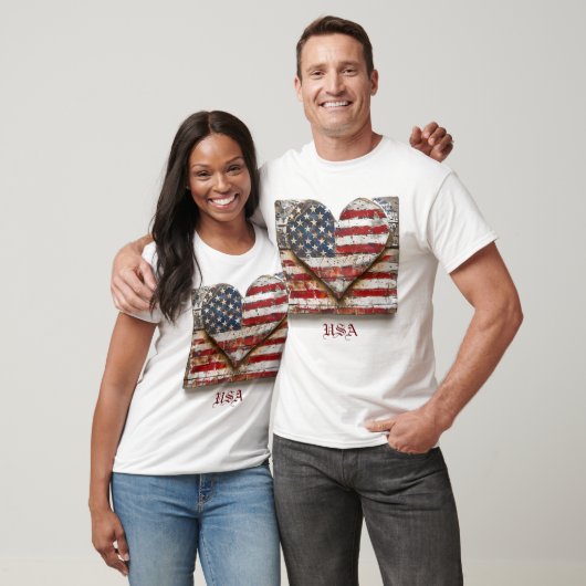 Patriotischer amerikanischer Flaggen-T - Shirt (Unisex)