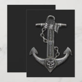 Patriotischer amerikanischer Flaggenanker Segel Einladung (Vorne/Hinten)