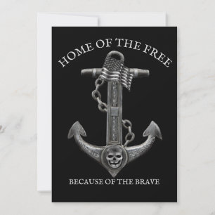 Patriotischer amerikanischer Flaggenanker Segel Feiertagskarte