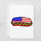 Patriotischer amerikanischer FlaggenHot Dog Einladung (Vorderseite)