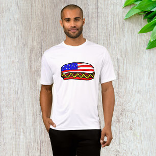 Patriotischer amerikanischer FlaggenHot Dog T-Shirt