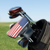 PATRIOTISCHER AMERIKANISCHER FLAGPUTTER GOLFKOPFDE GOLF HEADCOVER (In Situ)