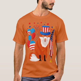 Patriotischer amerikanischer Fuchs-Tierliebhaber U T-Shirt