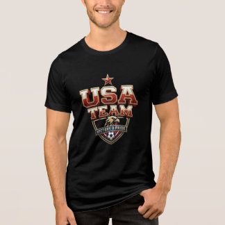 Patriotischer amerikanischer Fußballfan Tri-Blend Shirt
