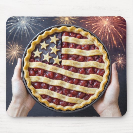 Patriotischer Amerikanischer Kuchen Mousepad (Vorne)