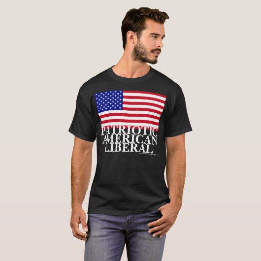 Patriotischer amerikanischer Liberaler T-Shirt (Vorne ganz)