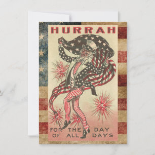 Patriotischer amerikanischer Onkel Sam 4. Juli Feiertagskarte