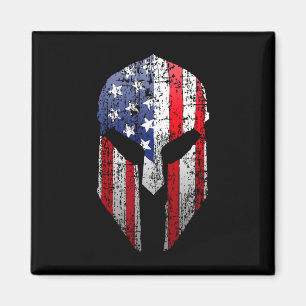 Patriotischer amerikanischer spartanischer Krieger Magnet