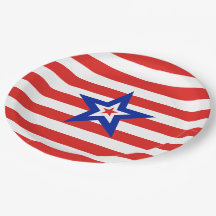 Patriotischer amerikanischer Star auf den roten un