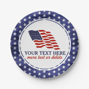 Patriotischer amerikanischer Unabhängigkeitstag Pappteller