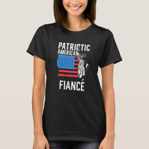Patriotischer amerikanischer Verlobter USA Patriot T-Shirt