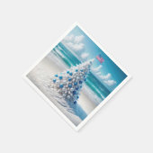 Patriotischer amerikanischer Weihnachtsbaum am Str Serviette (Ecke)