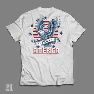 Patriotischer Amerikanischer Weißkopfseeadler 1776 T-Shirt
