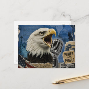 Patriotischer Amerikanischer Weißkopfseeadler Mixe Postkarte