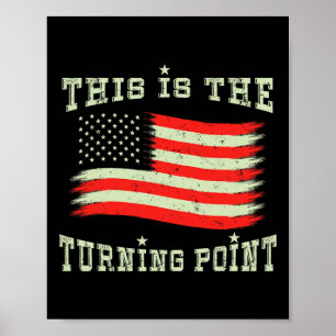 Patriotischer amerikanischer Wendepunkt Us Flagge Poster