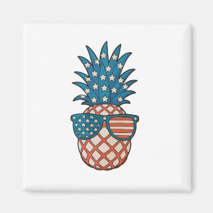 Patriotischer Ananas 250. Jubiläum 4. Juli Magnet