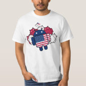 Patriotischer Android T-Shirt (Vorderseite)