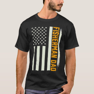 Patriotischer Angelangler Fisch Fischer Fischerman T-Shirt