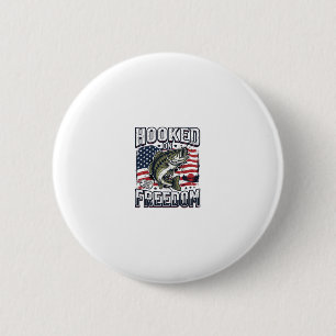 Patriotischer Angelhaken der Freiheit verfallen Vi Button
