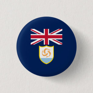 Patriotischer Anguilla-Flagge-Button Button
