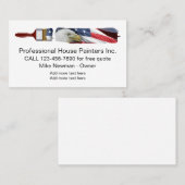 Patriotischer Anstreicher-Entwurf Visitenkarte (Vorne/Hinten)