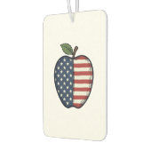 Patriotischer Apfel Vintage Gravur Vektor Design_1 Autolufterfrischer (Links)