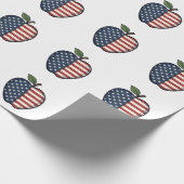 Patriotischer Apfel Vintage Gravur Vektor Design_1 Geschenkpapier (Ecke)