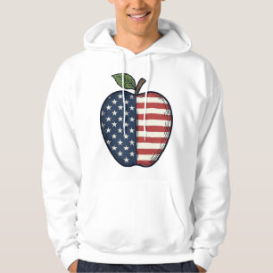 Patriotischer Apfel Vintage Gravur Vektor Design_1 Hoodie