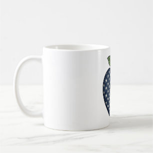 Patriotischer Apfel Vintage Gravur Vektor Design_1 Kaffeetasse