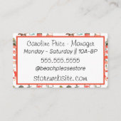 Patriotischer Aquarellleuchtturm Visitenkarte (Rückseite)