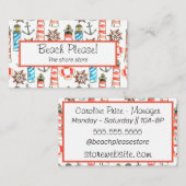 Patriotischer Aquarellleuchtturm Visitenkarte (Vorne/Hinten)