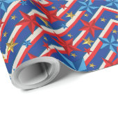 Patriotischer Arbeitstag Geschenkpapier (Rolleneckpunkt)