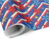 Patriotischer Arbeitstag Geschenkpapier (Rolleneckpunkt)